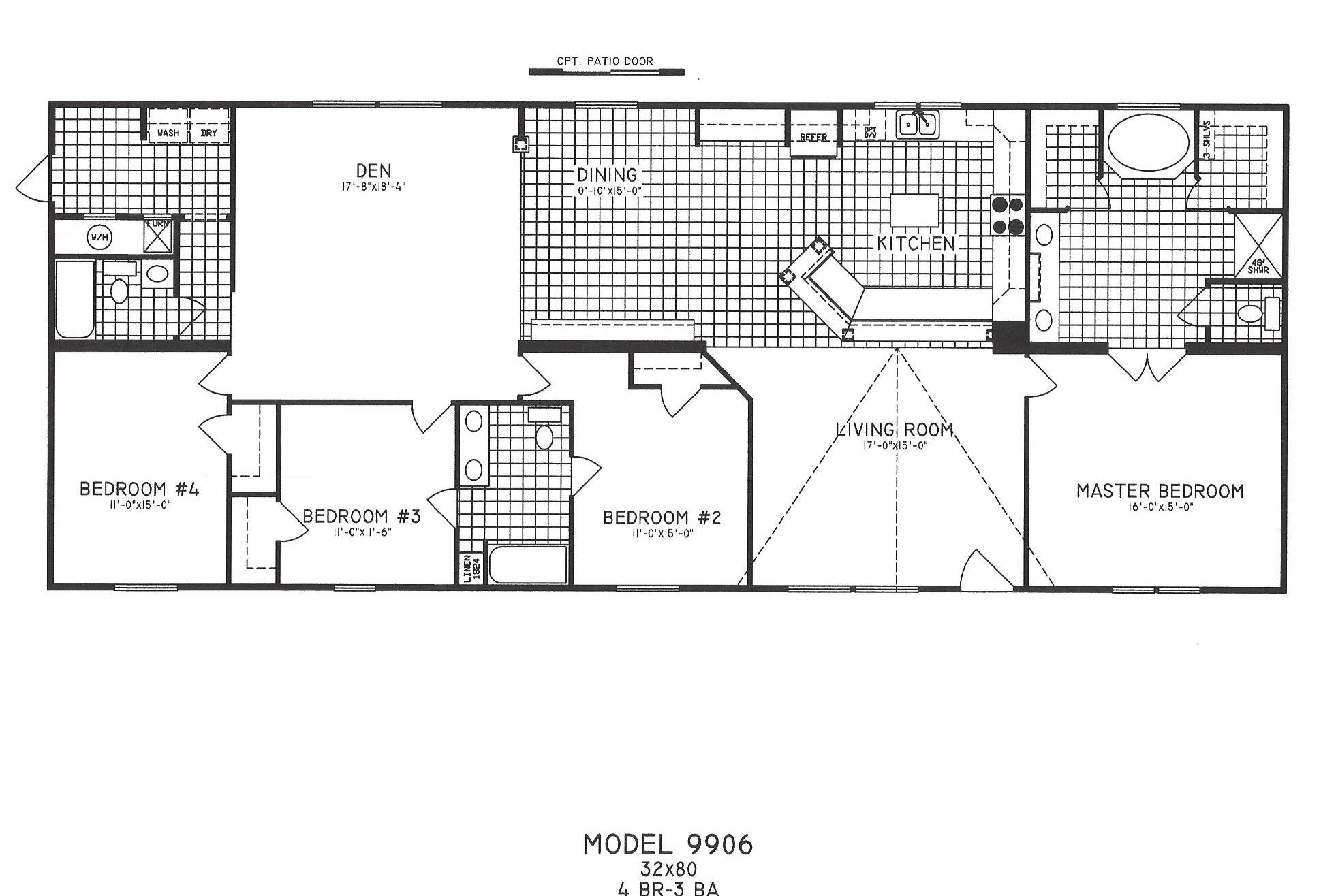 4 Bedroom Floor Plans Modular And Manufactured Homes Archives Page 2 Of 2 Hawks Homes