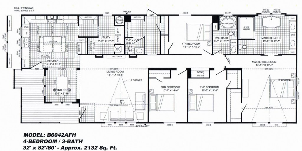 4 Bedroom Floor Plan "The Lulabelle" Hawks Homes