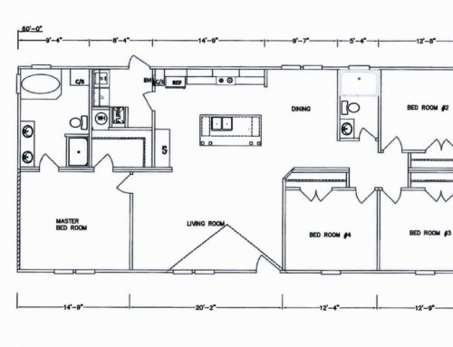 4 Bedroom / 2 Bath Floor Plan:  K-MD-46