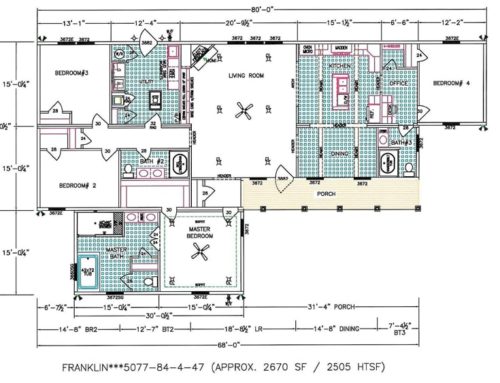 4 Bedroom Floor Plan: F-5077 “The Hawks Nest”